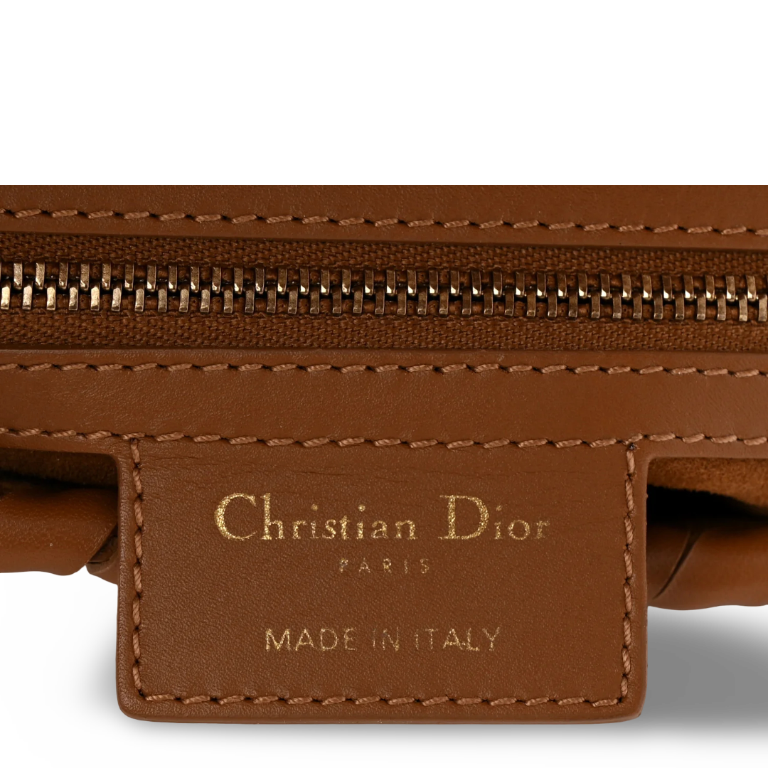 Dior Calfskin Whipstitch Saddle Bag - GHW/ Brown