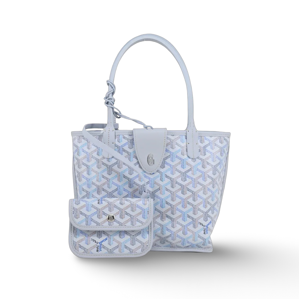 Goyard Goyardine Reversible Mini Anjou - Polar Blue