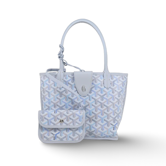 Goyard Goyardine Reversible Mini Anjou - Polar Blue