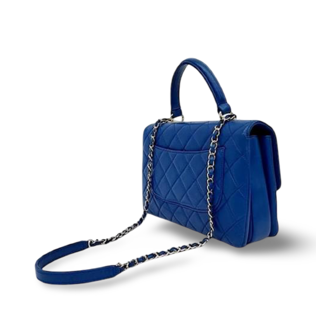 Chanel Quilted Lambskin Medium Trendy Bag - GHW / Blue