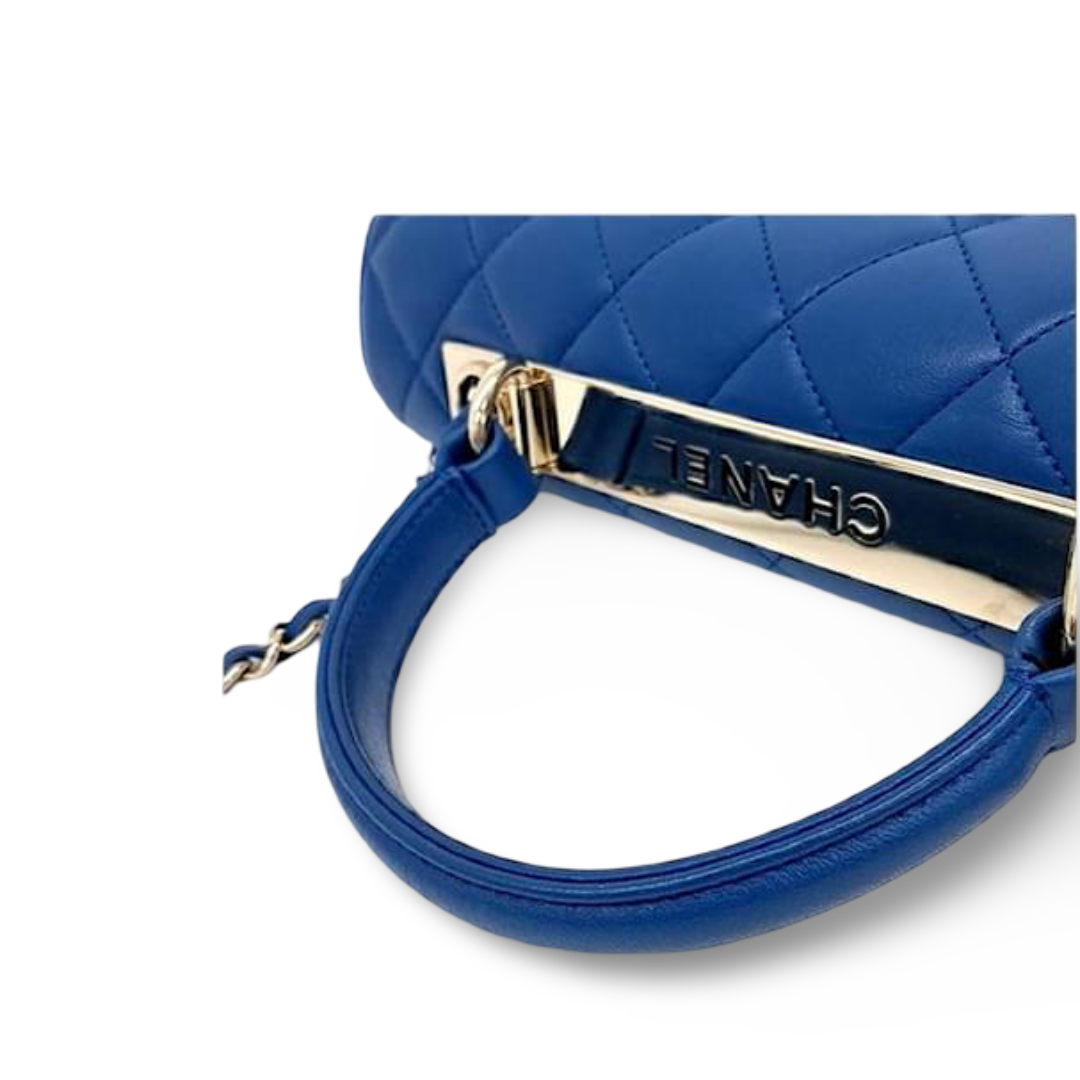 Chanel Quilted Lambskin Medium Trendy Bag - GHW / Blue