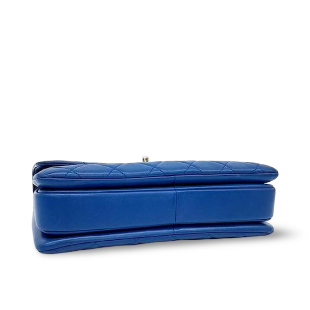 Chanel Quilted Lambskin Medium Trendy Bag - GHW / Blue