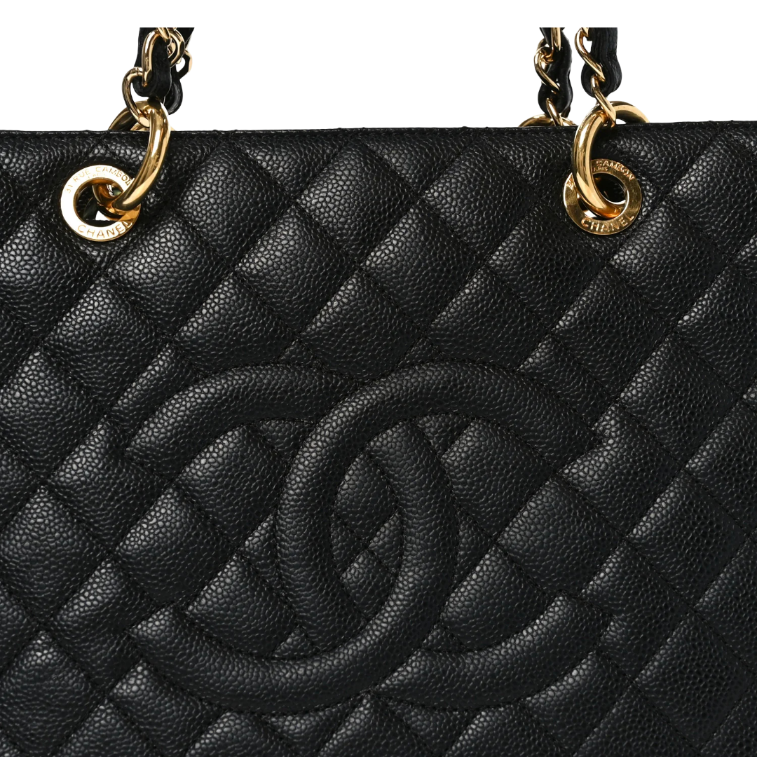 Chanel Quilted Caviar XL GST Bag - GHW/ Black