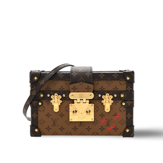 Louis Vuitton Monogram Petite Malle Bag - GHW / Brown