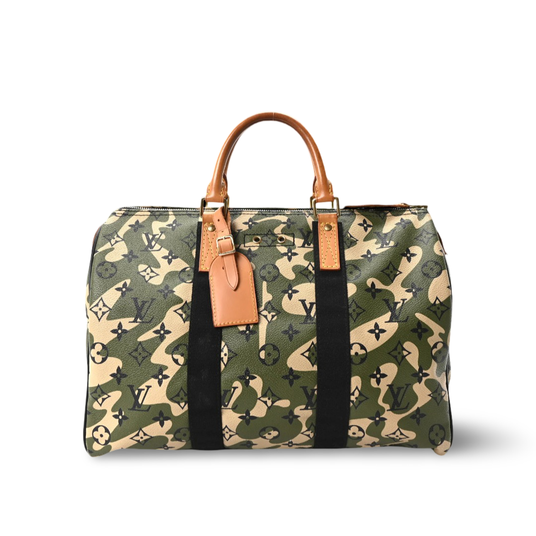 Louis Vuitton Monogram Camouflage Speedy 35 Bag - GHW/ Geen