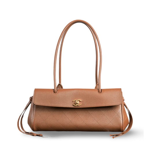 Chanel Quitled Caviar 26S Shoulder Tote - GHW/ Brown