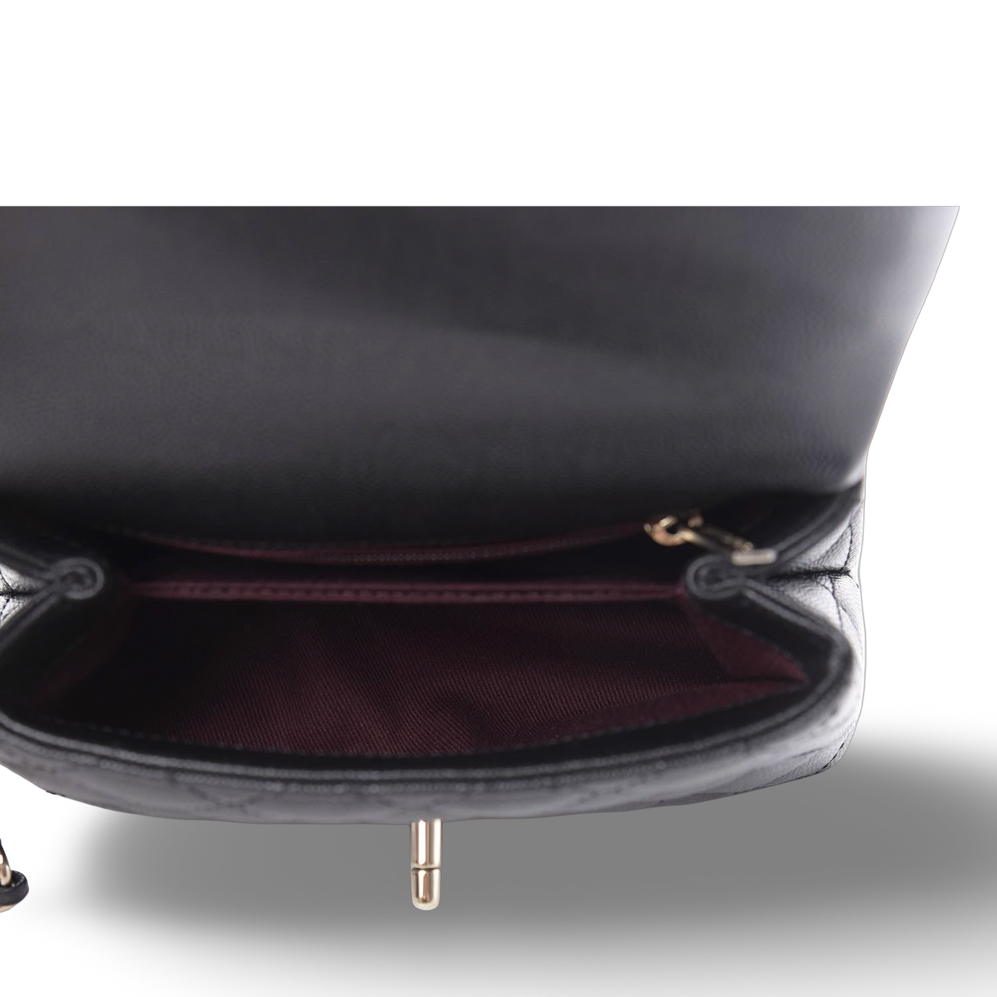 Chanel Quilted Caviar Small Cocohandle Bag- SHW/ Black