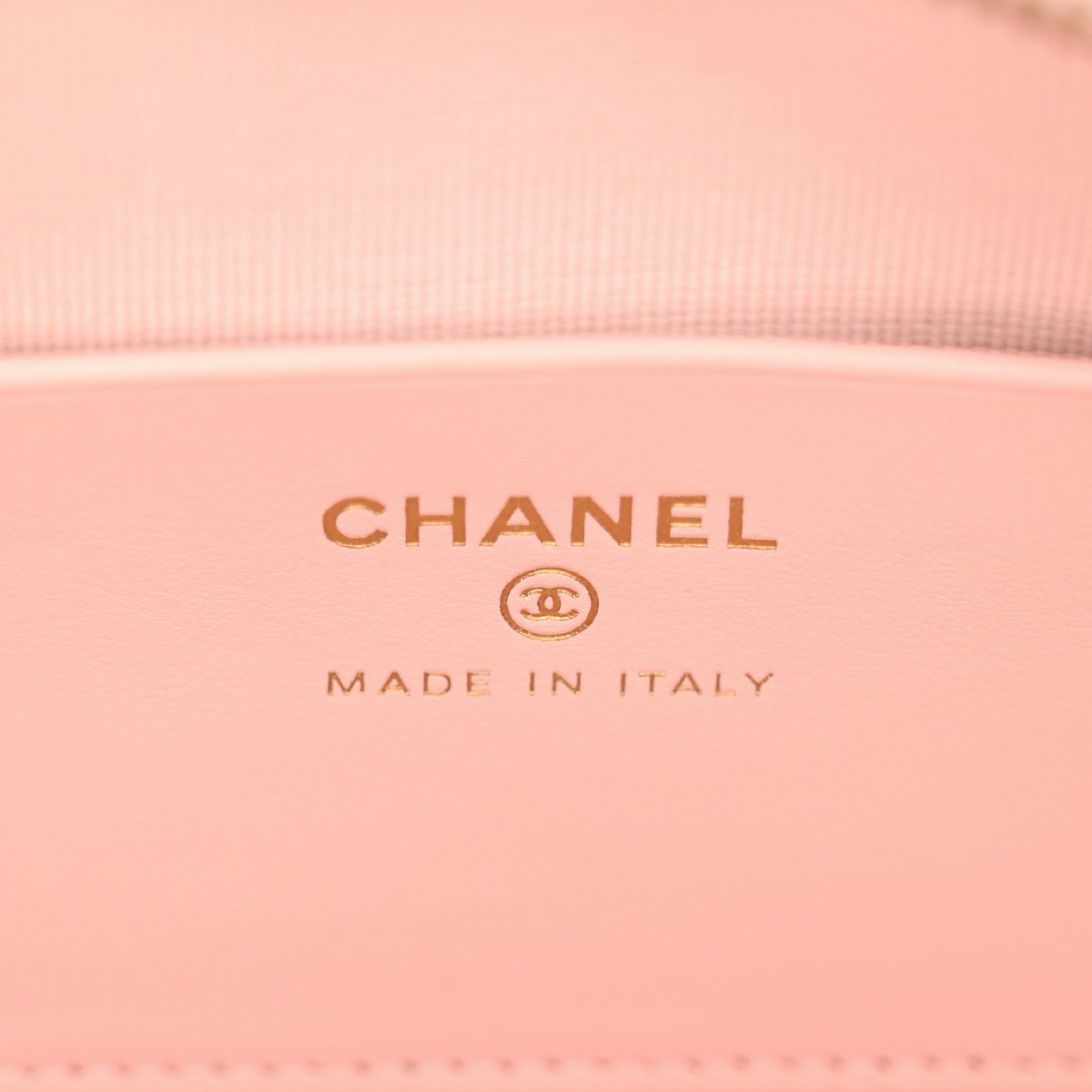 Chanel Quilted Caviar Barrel Clutch With Chain -SHE/Light Pink
