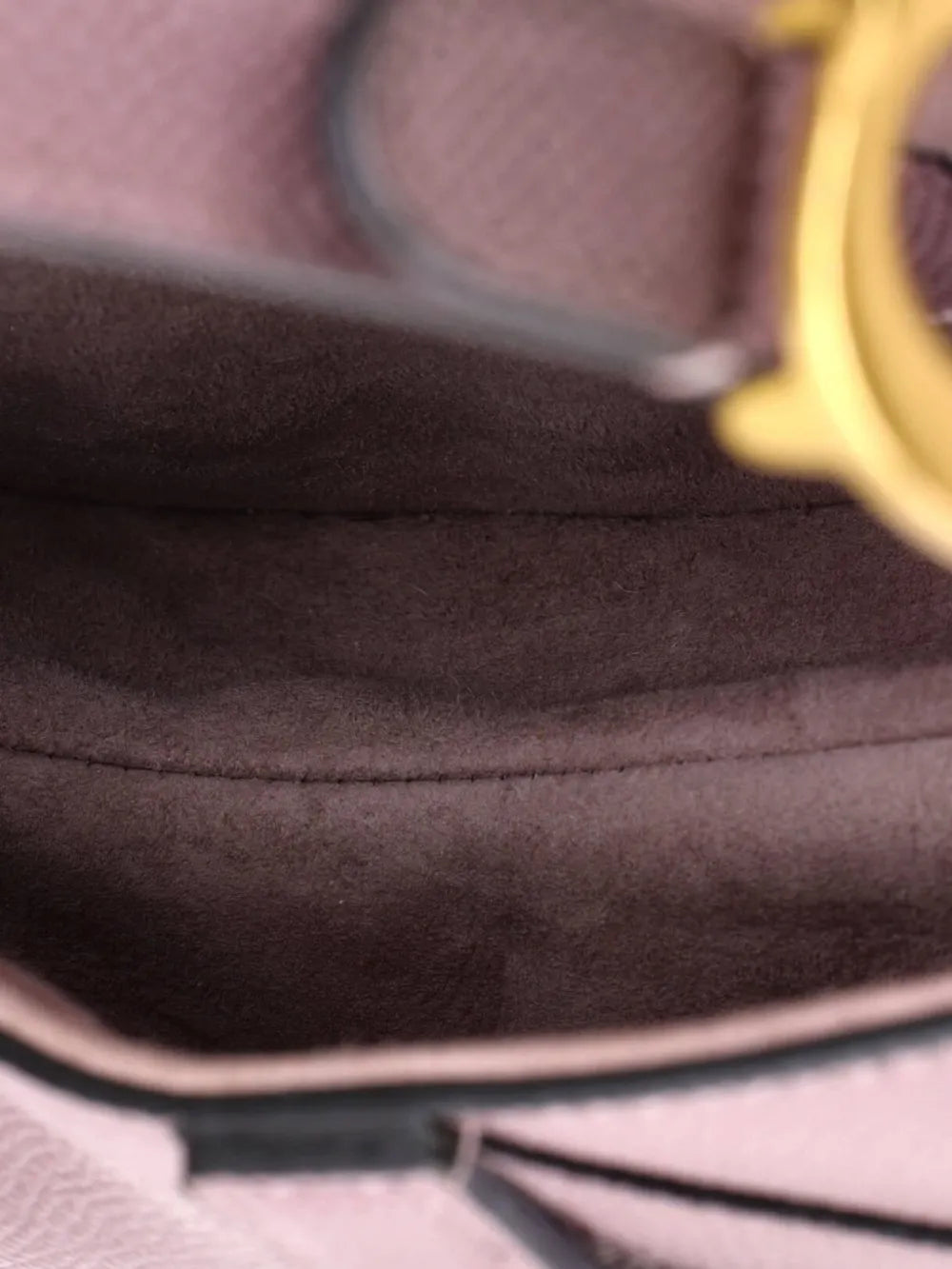 Dior Grained Calfskin Saddle Bag With Strap - GHW/ Peony Pink