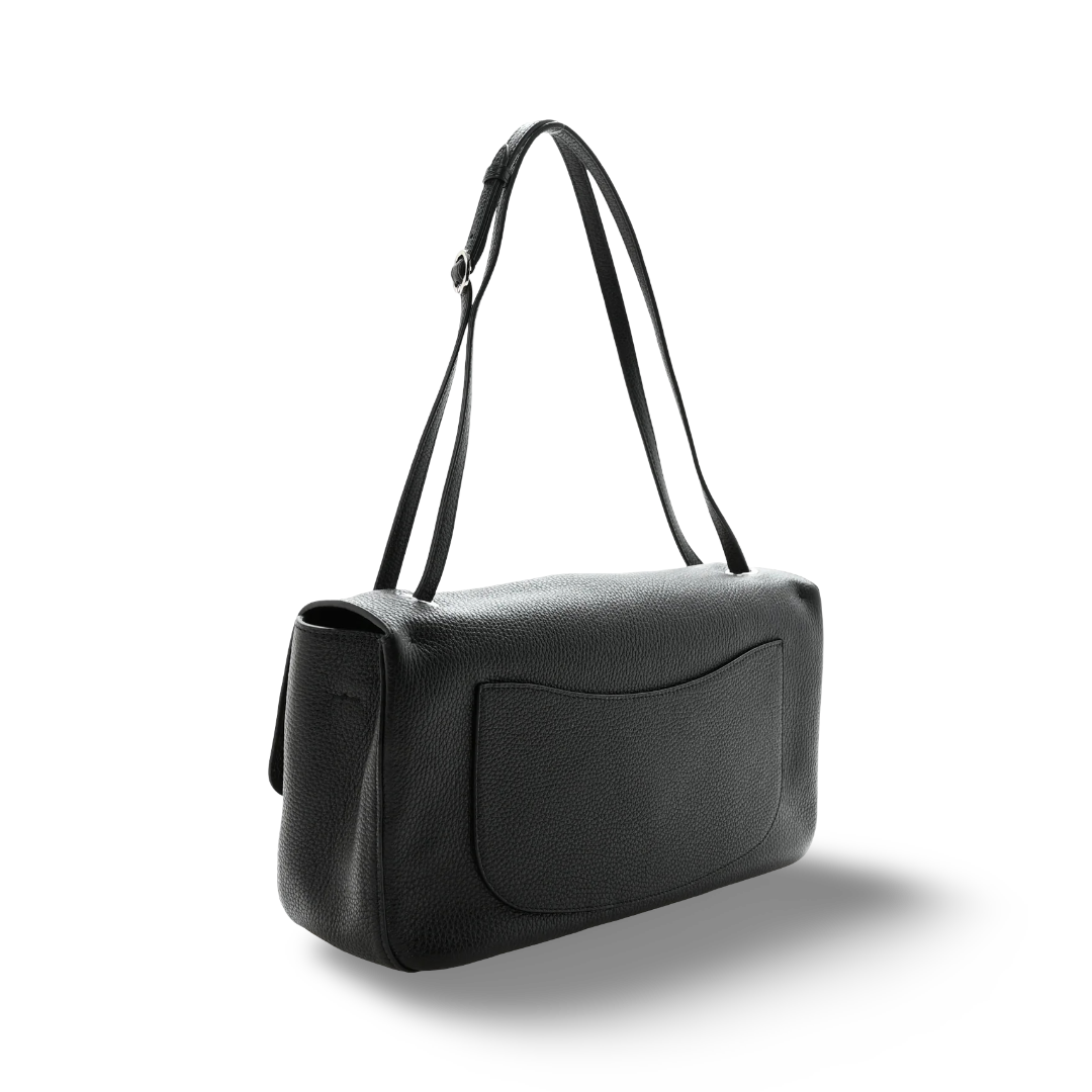 Chanel Quilted Grained Calfskin Small Souplissimo Maxi Flap - SHW / Black