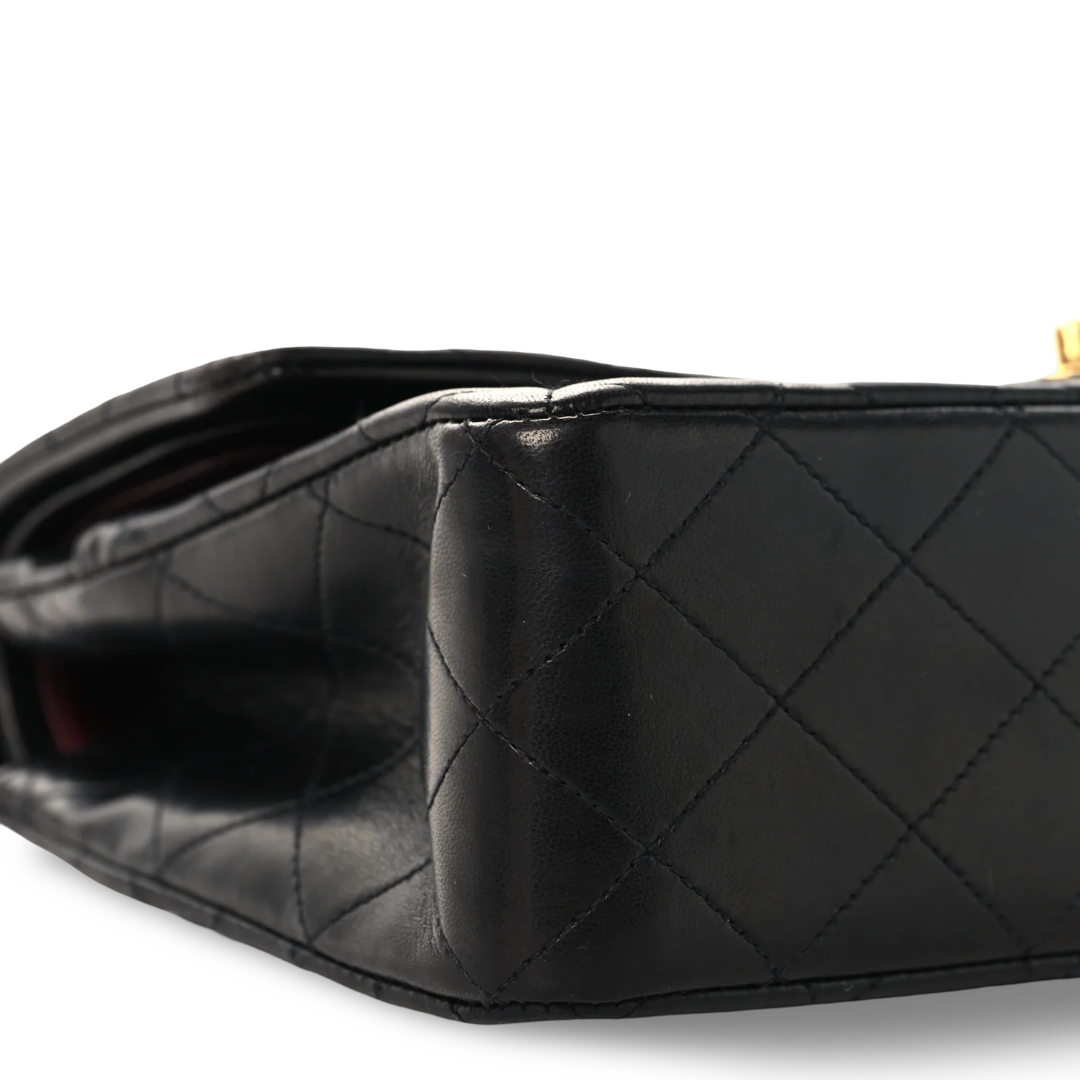 Chanel Vintage Quilted Lambskin Medium Double Flap - GHW/ Black