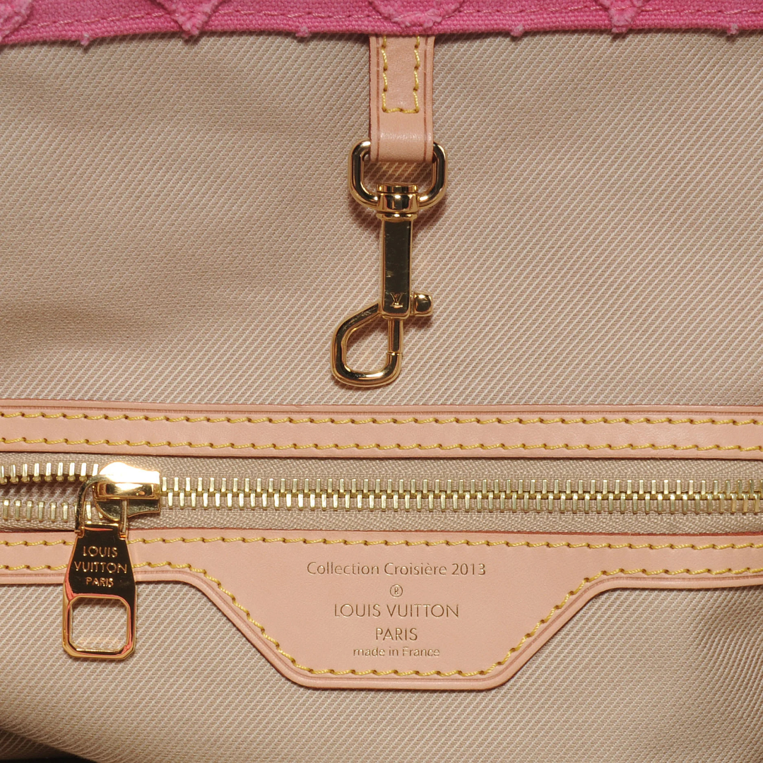 Louis Vuitton Monogram Stone Cruise MM Neverfull Bag - GHW/ Pink