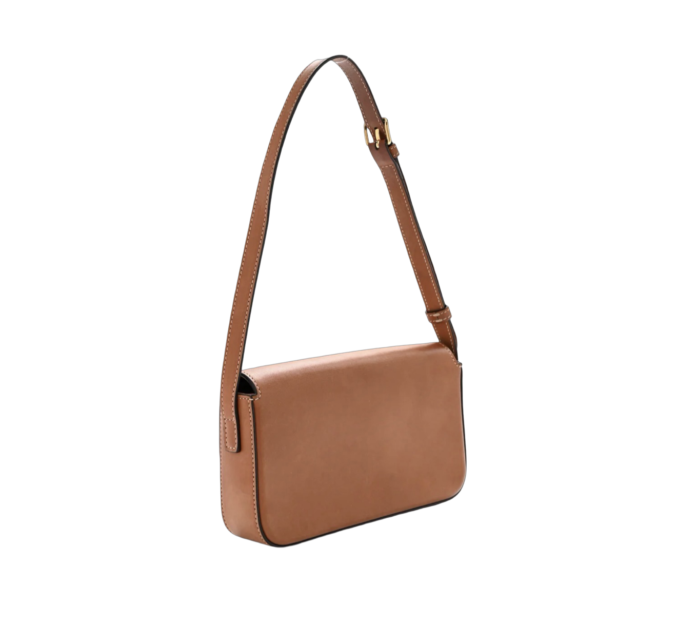 Celine Calfskin Triomphe Shoulder Bag - GHW / Tan