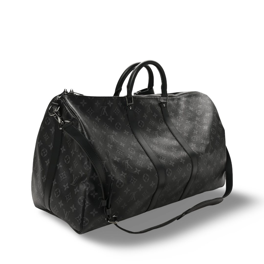 Louis Vuitton Monogram Eclipse Keepall Bandouliere 55 - SHW/ Black