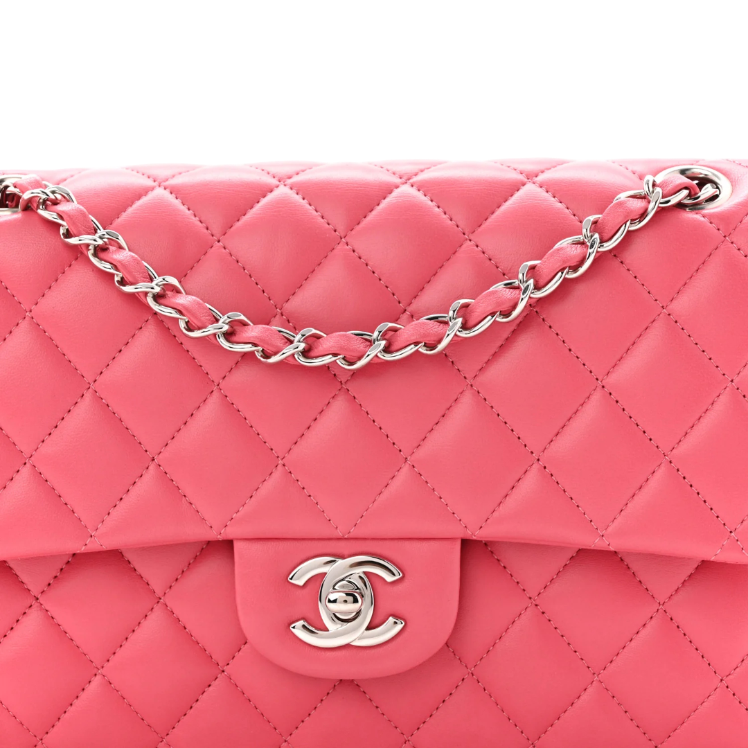 Chanel Quilted Lambskin Small Double Flap - GHW/Pink
