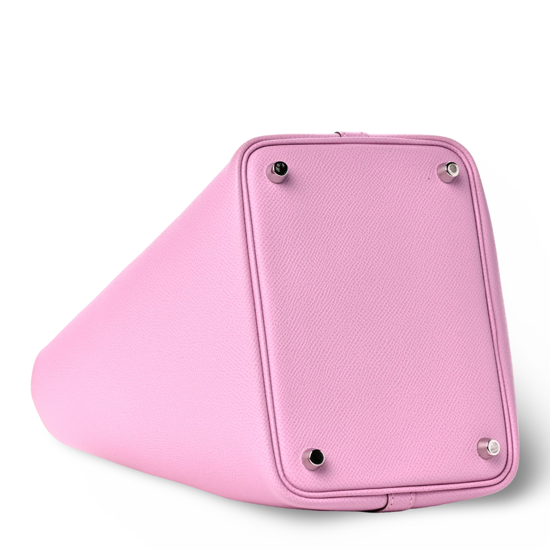 Hermes Epsom Tressage De Cuir Picotin Lock 18 PM - PHW/ Pink