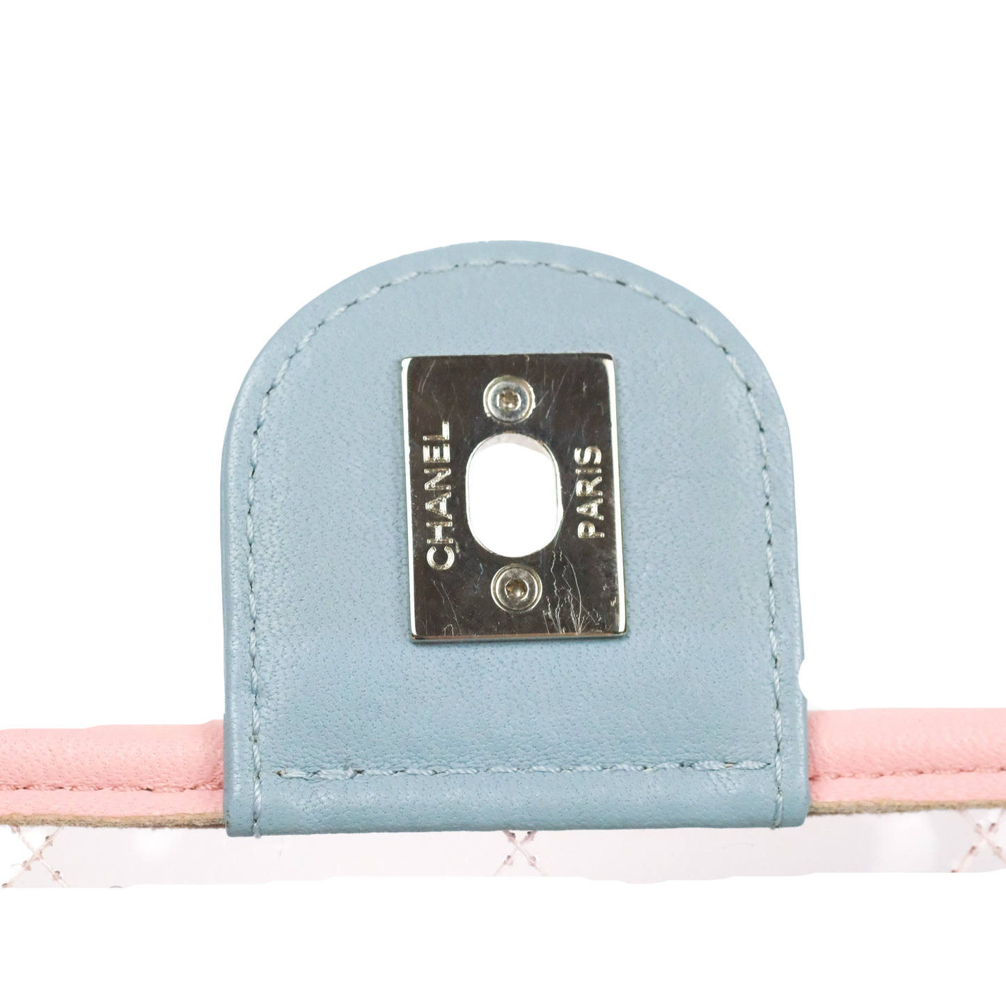 Chanel Quilted PVC Medium Single Flap Bag - SHW / Pink / Blue