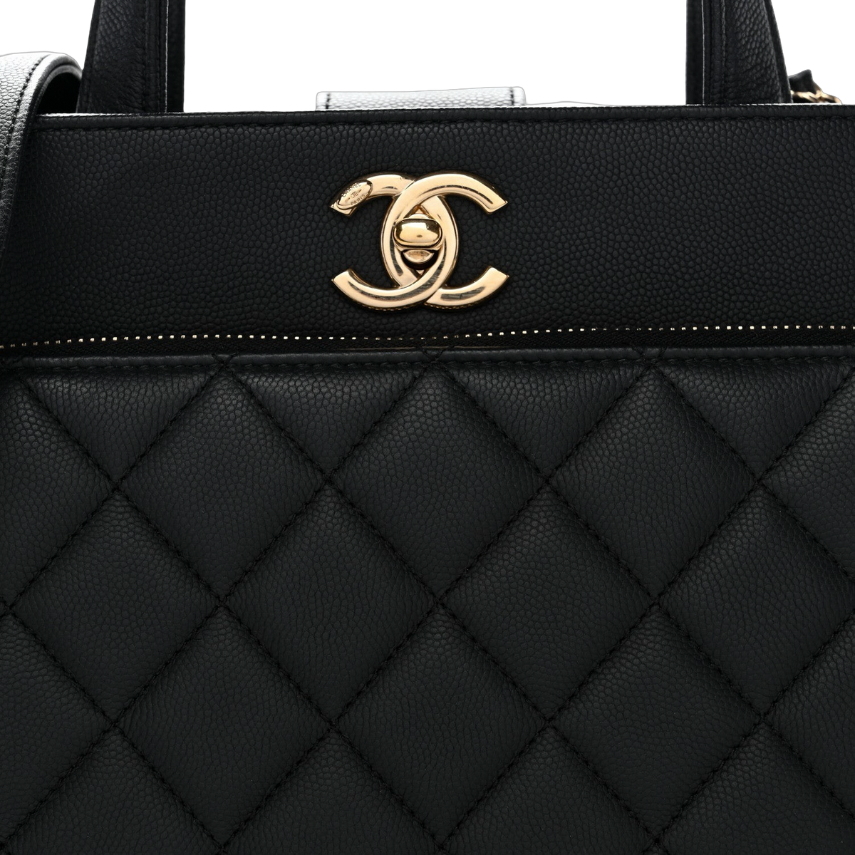 Chanel Quilted Caviar Small Business Affinity Shopping Bag - GHW/ Black