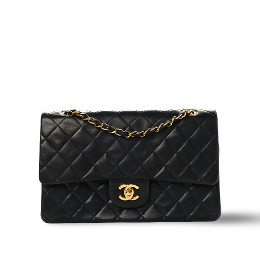 Chanel Vintage Quilted Lambskin Medium Double Flap - GHW/ Black