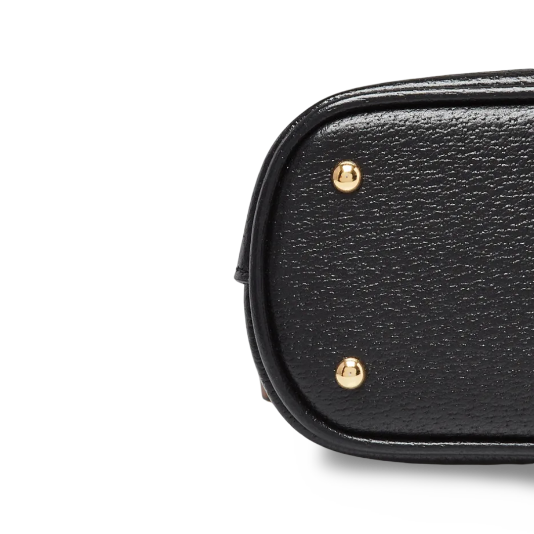 Gucci Quilted Leather Mini Diana Zip Tote Bag - GHW/ Black