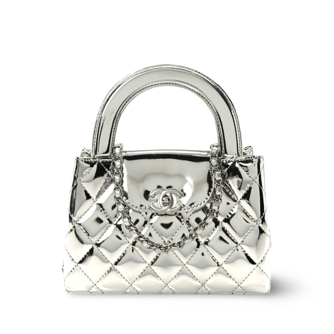 Chanel Quilted Patent Small Kelly Bag - SHW / Sliver
