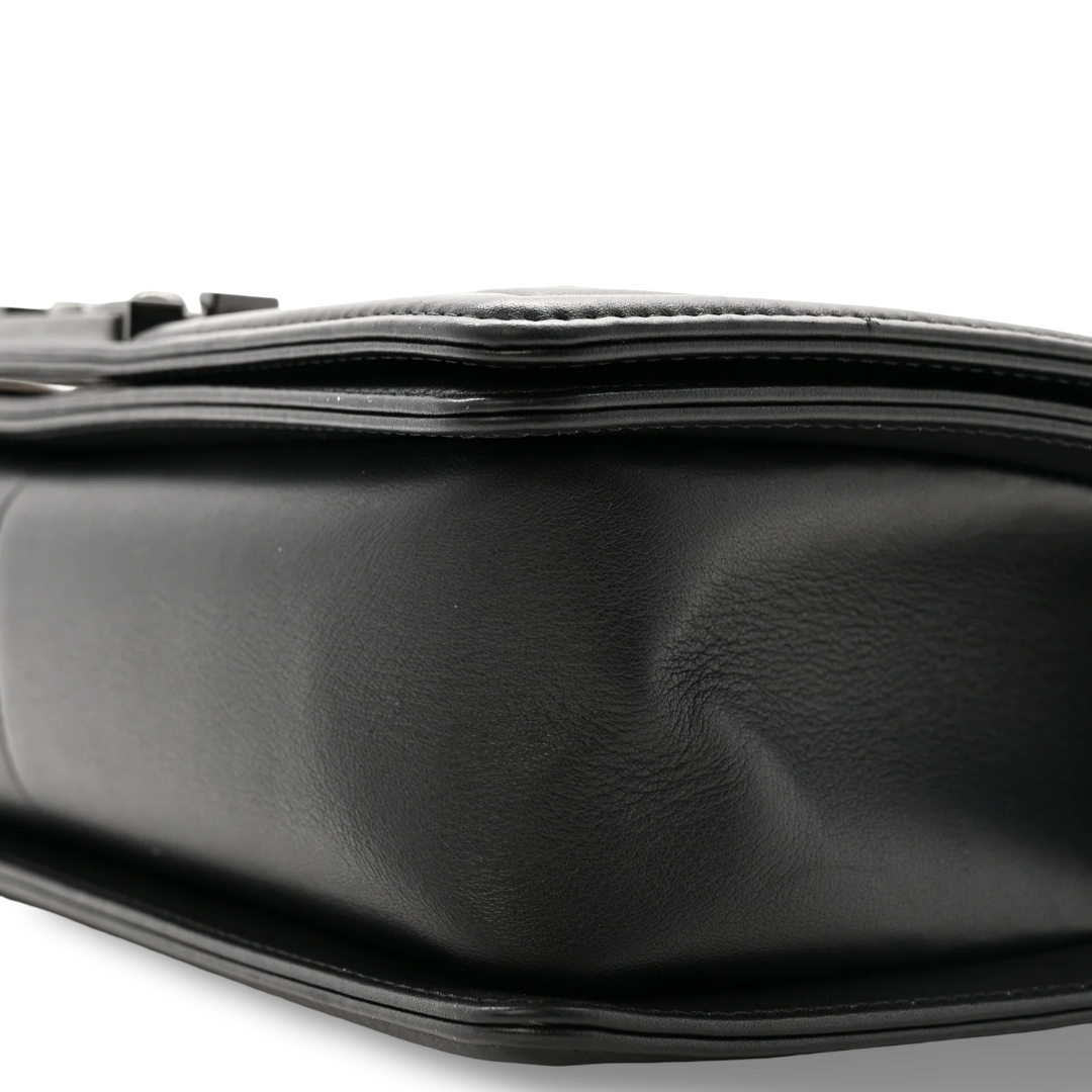 Chanel Quilted Calfskin So Black Medium Boy Bag - BHW/ Black