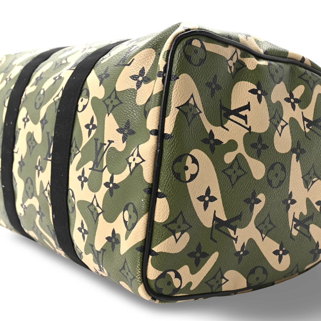 Louis Vuitton Monogram Camouflage Speedy 35 Bag - GHW/ Geen