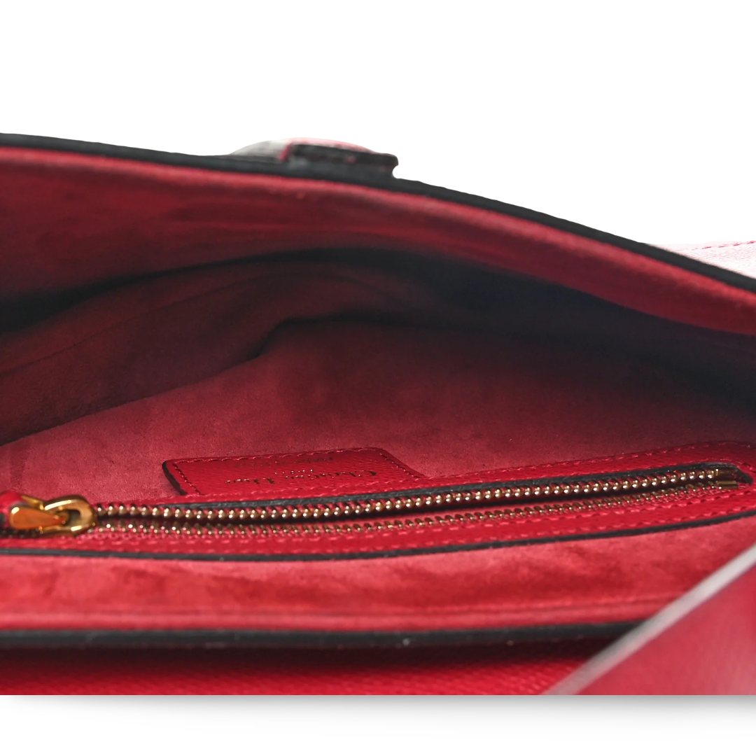 Dior Calfskin Medium Saddle Bag - GHW / Red