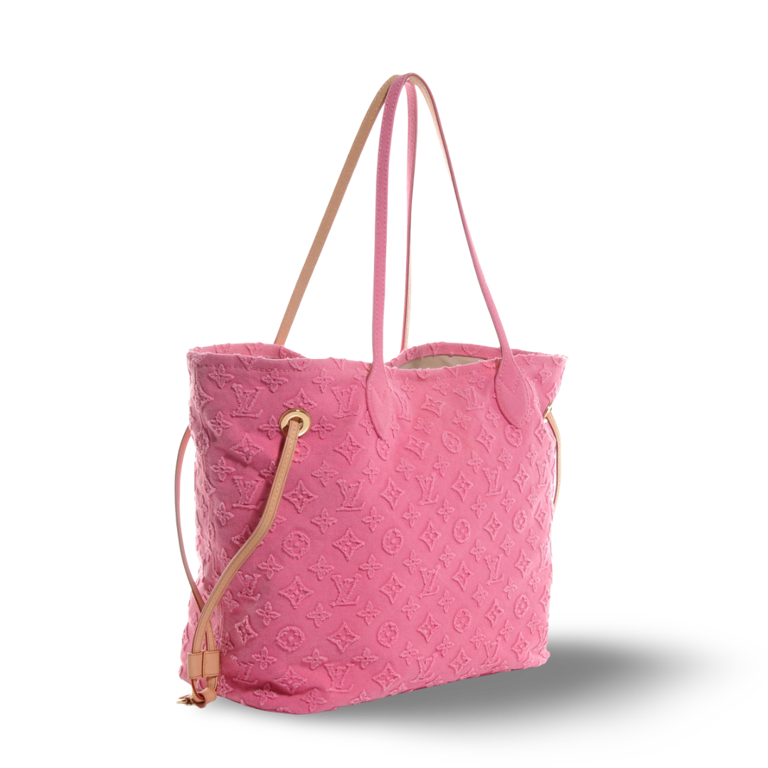 Louis Vuitton Monogram Stone Cruise MM Neverfull Bag - GHW/ Pink