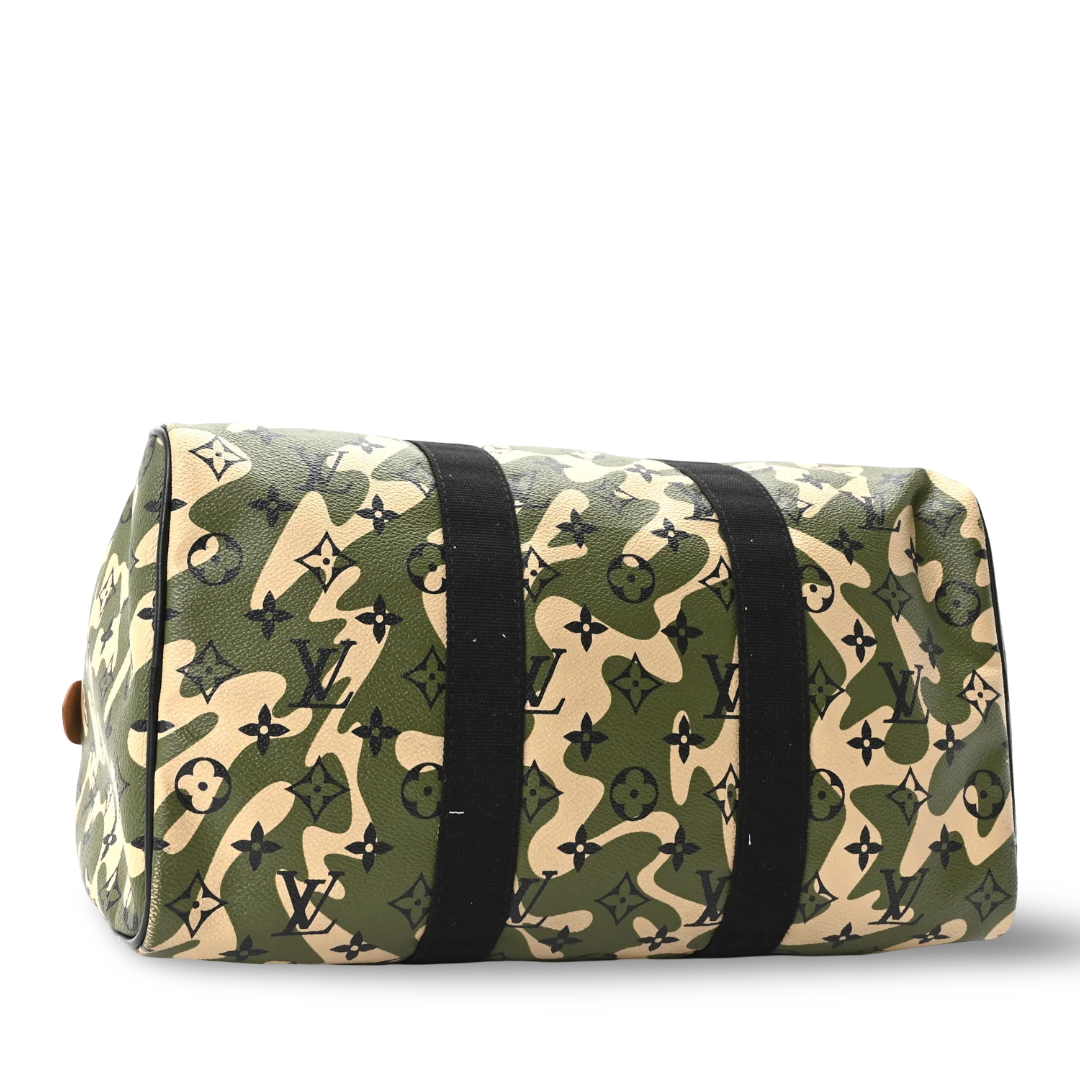 Louis Vuitton Monogram Camouflage Speedy 35 Bag - GHW/ Geen