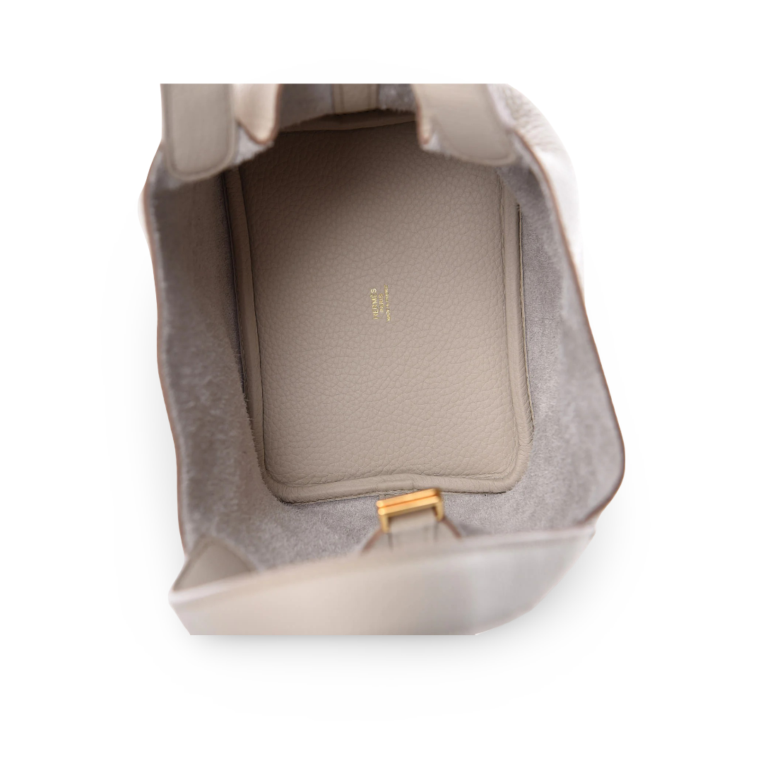 Hermes Togo Picotin 18 - GHW / Craie