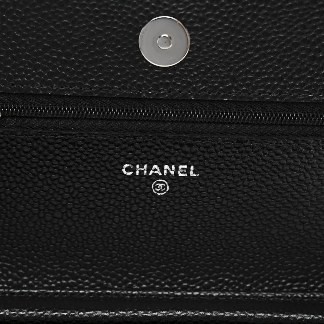 Chanel Quilted Caviar WOC - SHW/ Black