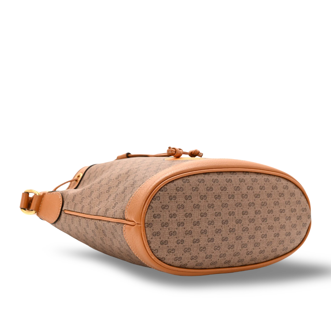 Gucci X DISNEY Mini Vintage GG Supreme Monogram Bucket Bag - GHW /Beige