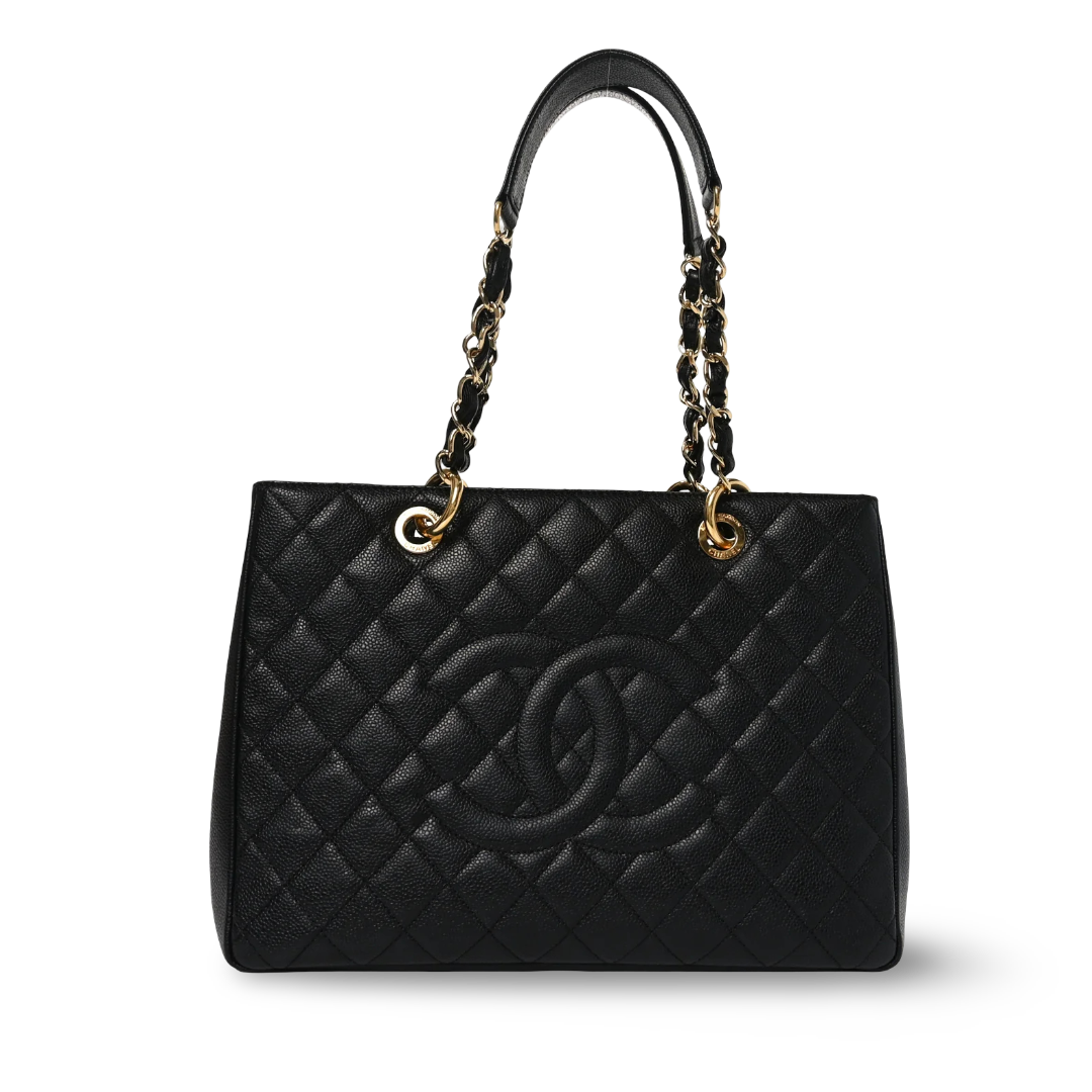Chanel Quilted Caviar XL GST Bag - GHW/ Black