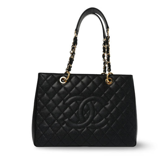 Chanel Quilted Caviar XL GST Bag - GHW/ Black