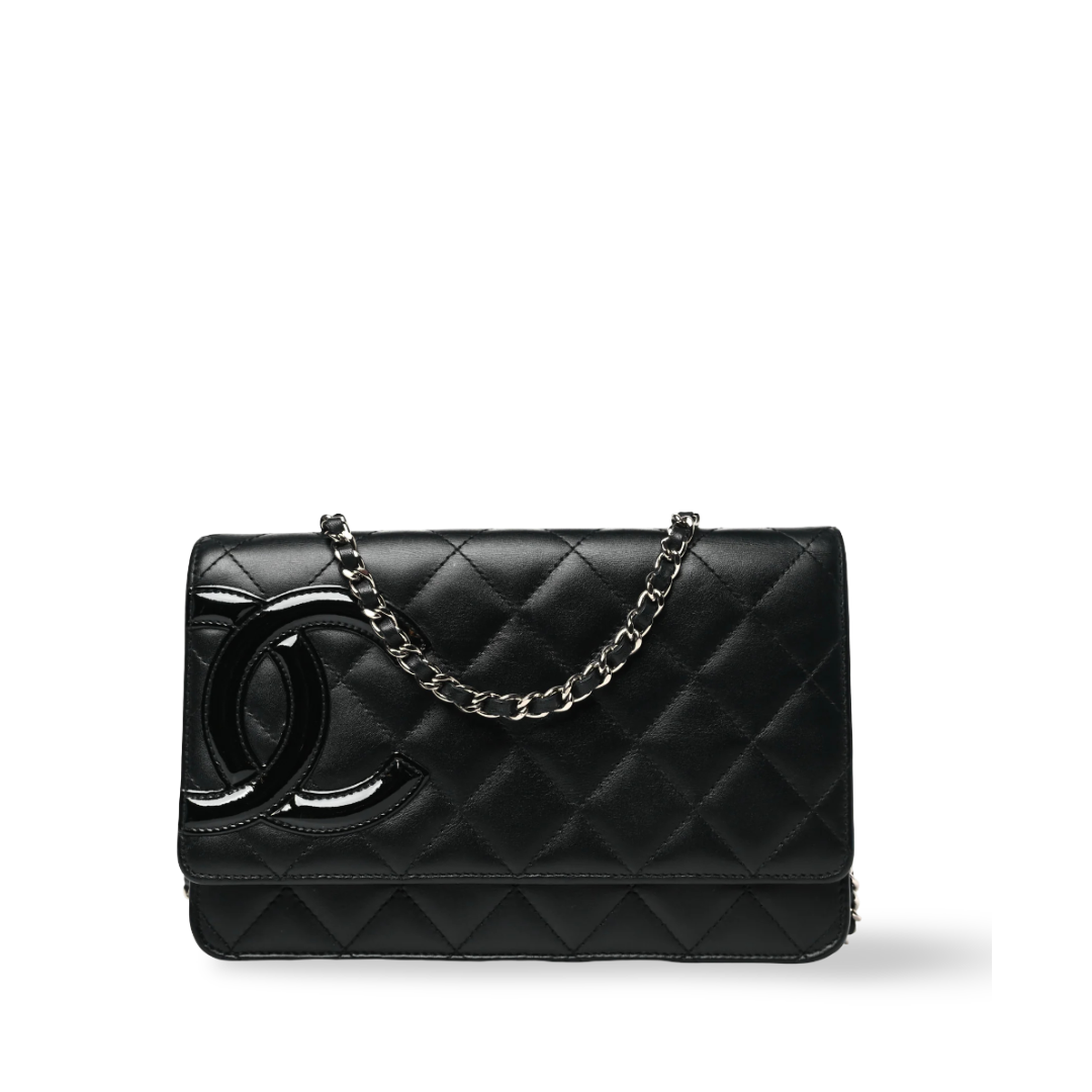 Chanel Quilted Caflskin Cambon WOC - SHW / Black