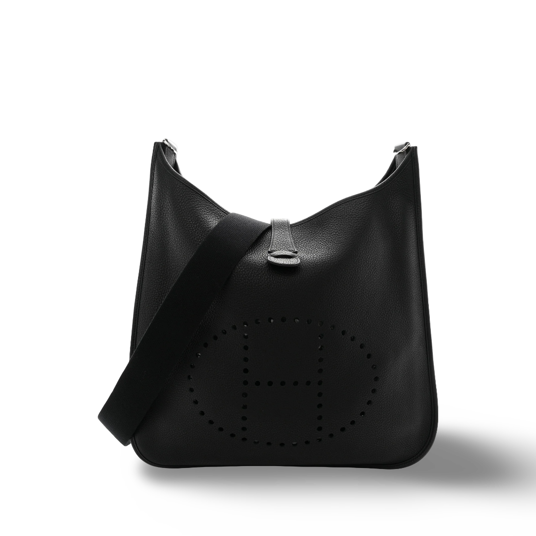 Hermes Taurillon Clemence Evelyne II GM - SHW / Black