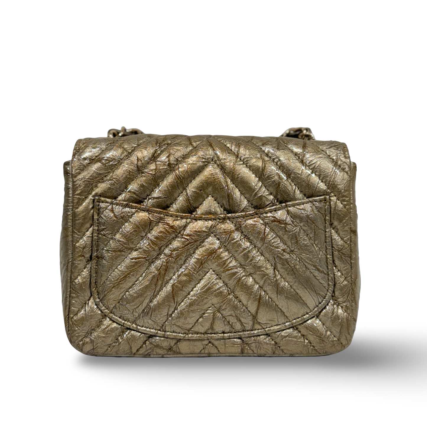 Chanel Quilted Patent Mini Square Single Flap - GHW / Gold