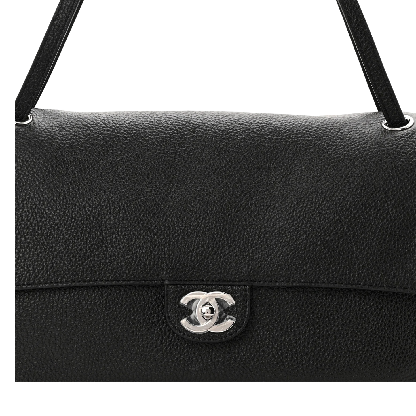 Chanel Quilted Grained Calfskin Small Souplissimo Maxi Flap - SHW / Black