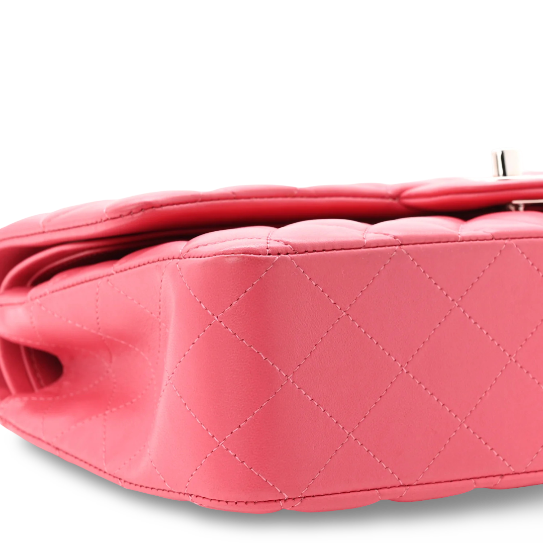 Chanel Quilted Lambskin Small Double Flap - GHW/Pink