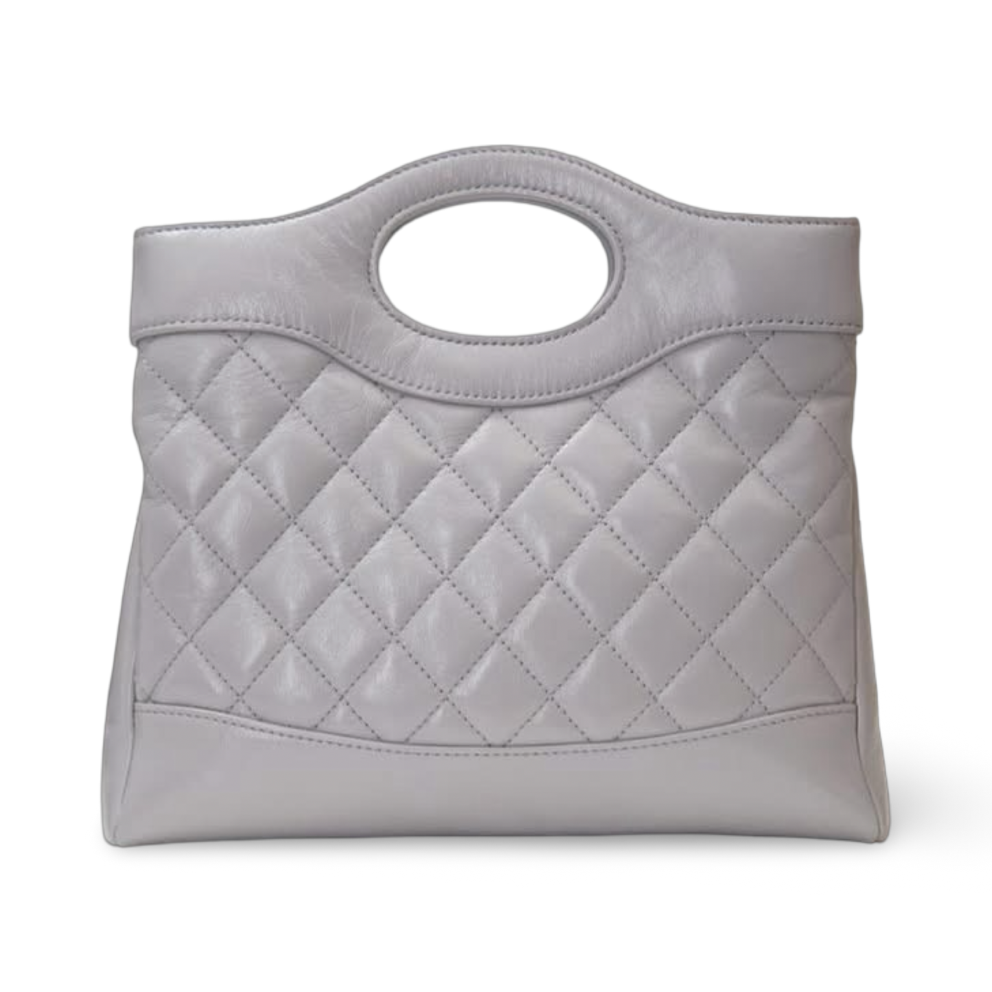 Chanel Quilted ShinyCalfskin Mini 31 Shopping Bag - GHW / Light Gray (Deposit 30%)