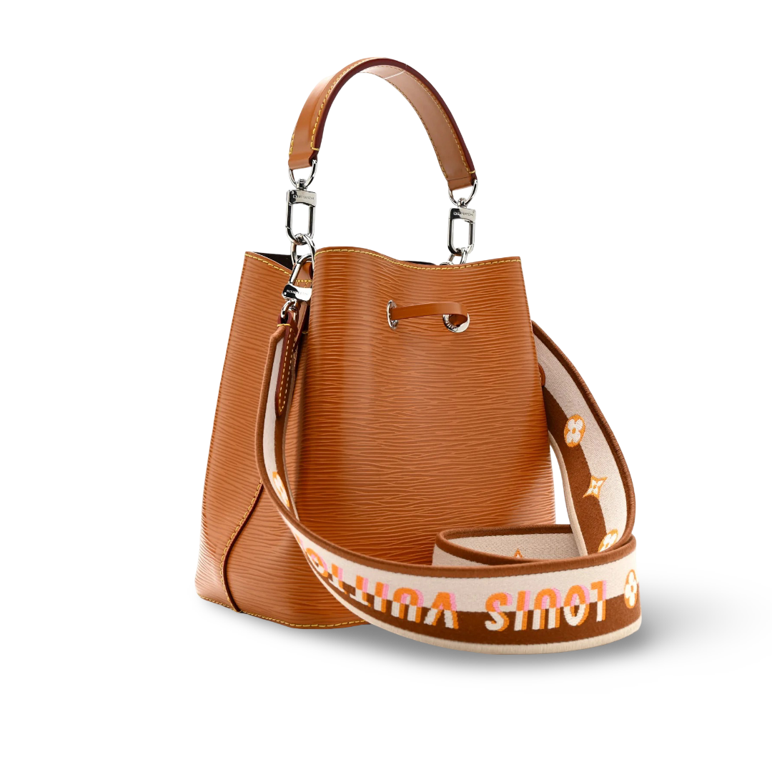 Louis Vuitton Epi BB Neo Neo Bucket Bag With Logo Jacquard Strap - GHW / Brown