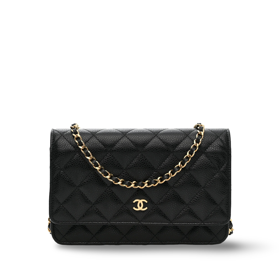 Chanel Quilted Caviar WOC - GHW/ Black