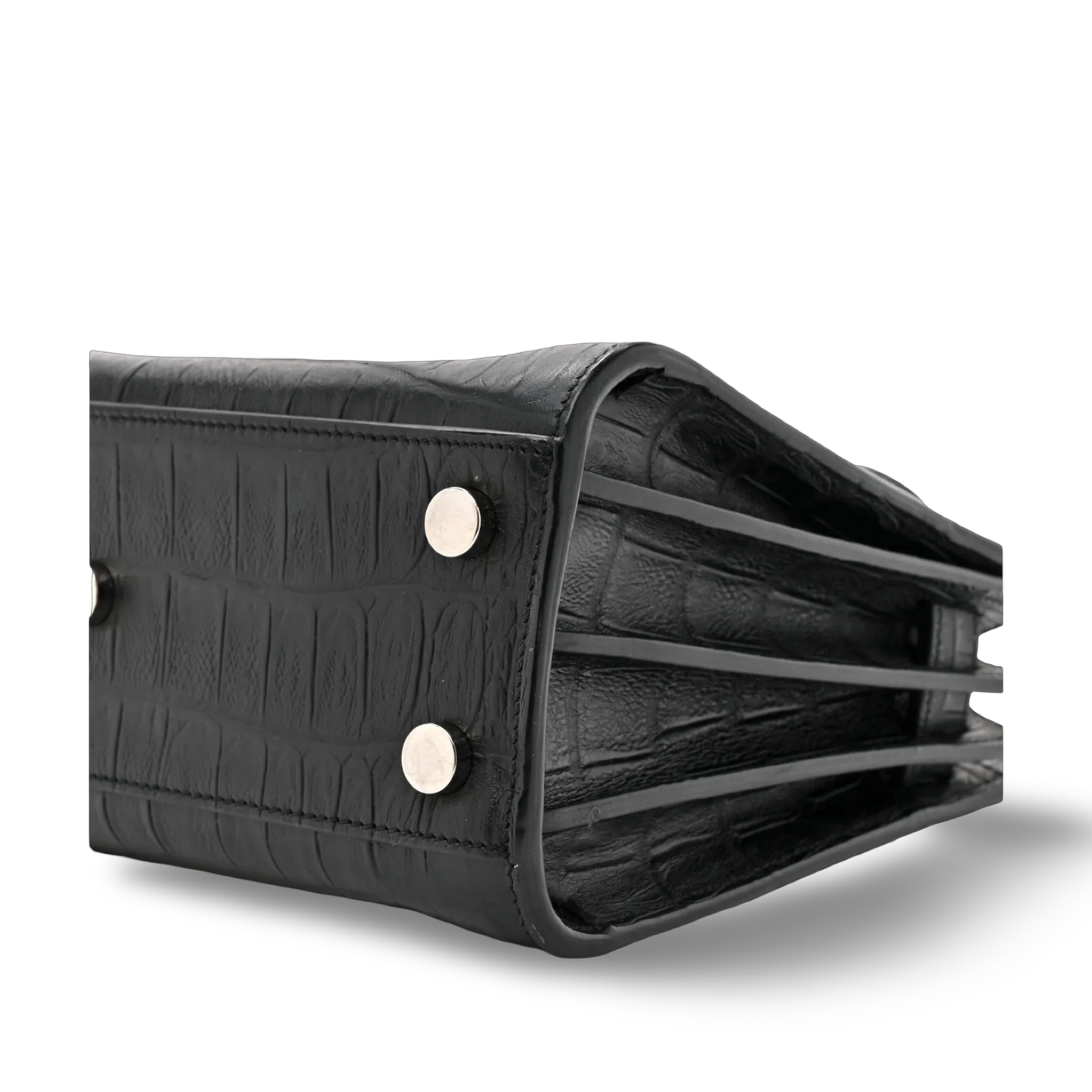 Saint Laurent Crocodile Nano Sac De Jour Bag - SHW/