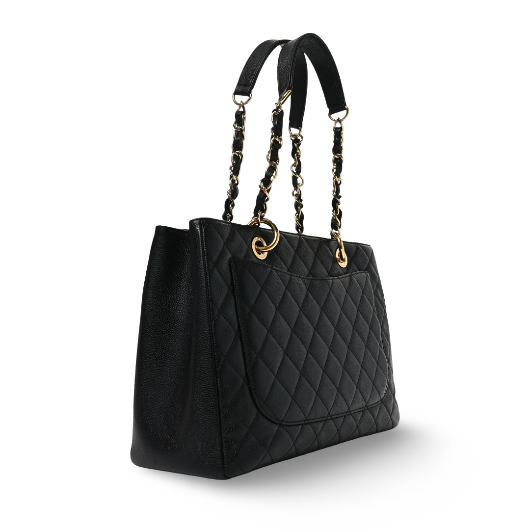 Chanel Quilted Caviar XL GST Bag - GHW/ Black