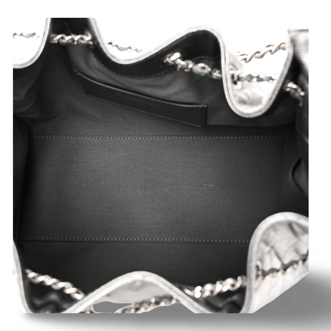 Chanel Quilted Calfskin Small Metallic 25Bag - SHW/ Sliver