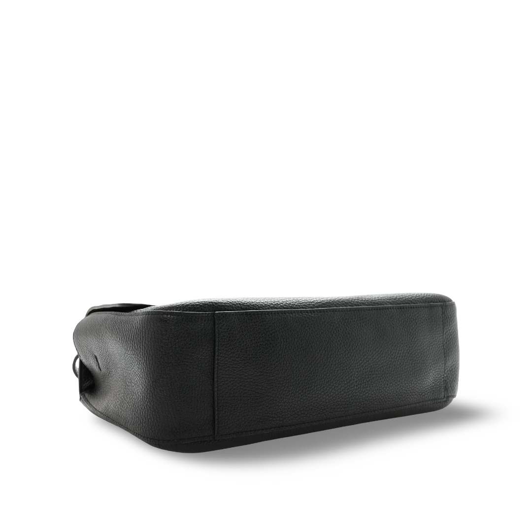 Chanel Quilted Grained Calfskin Small Souplissimo Maxi Flap - SHW / Black