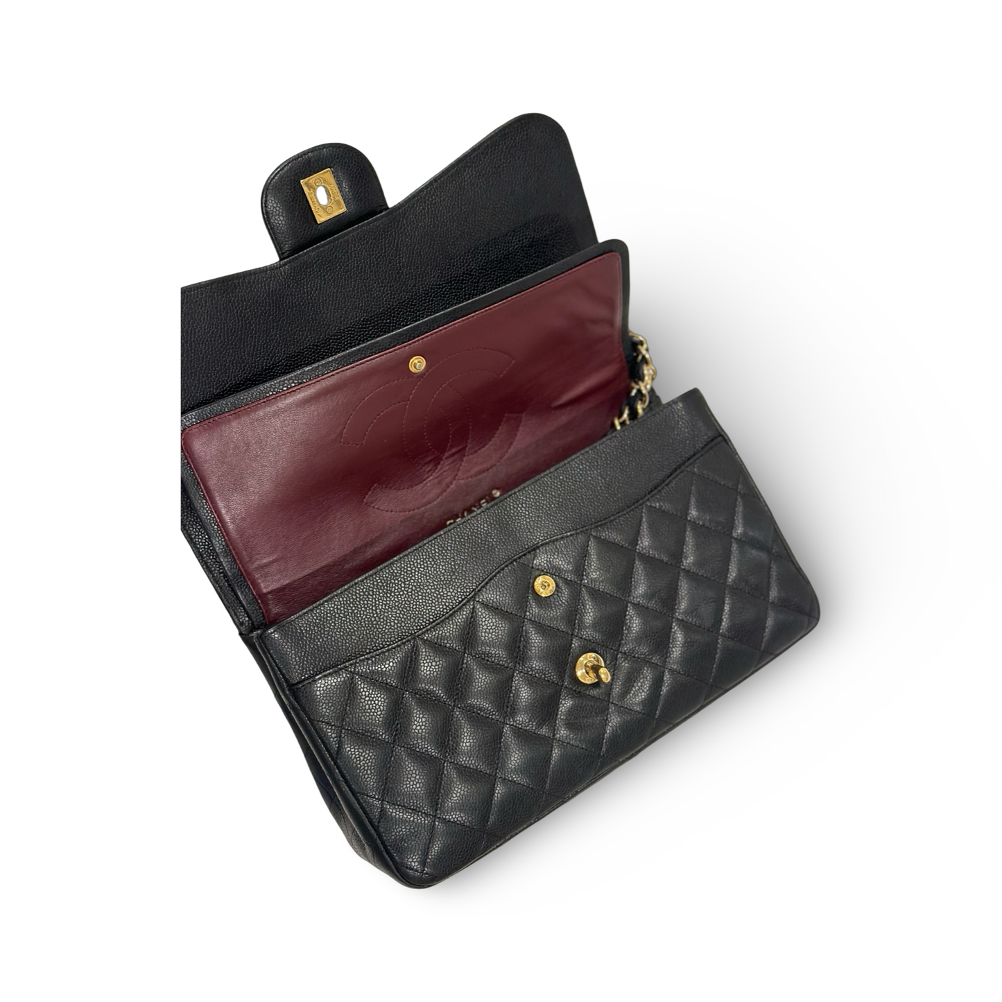 Chanel Classic Caviar Jumbo Double Flap Black