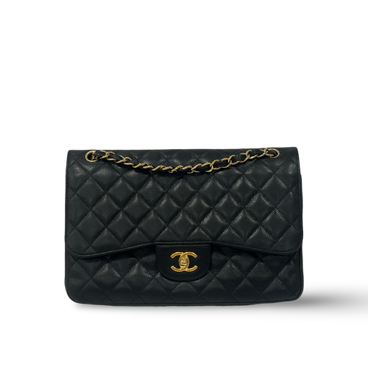 Chanel Classic Caviar Jumbo Double Flap Black