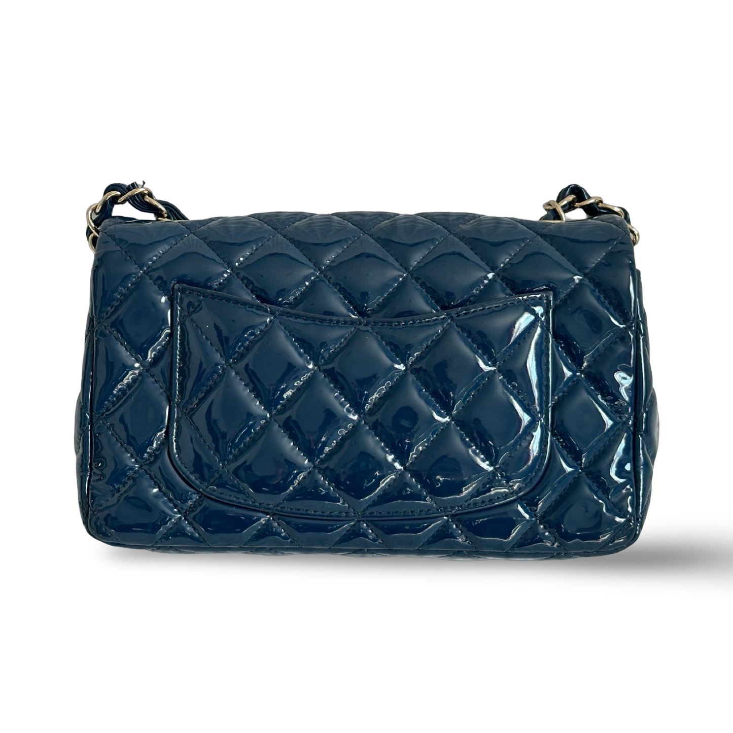 Chanel Patent Mini Rectangle Single Flap